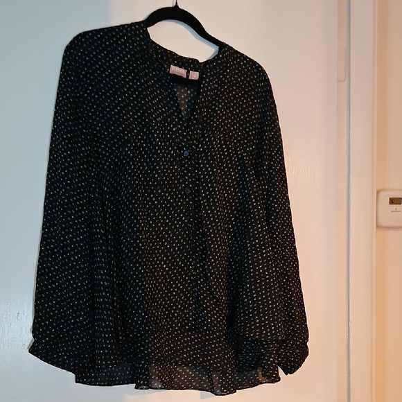 Chico's Tops - Black Printed Long-Sleeve Women’s Blouse